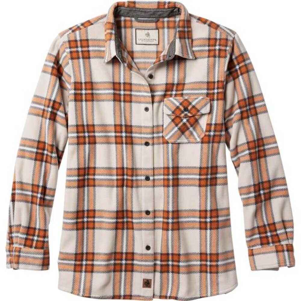 Legendary Whitetails Ladies Trail Guide Fleece Plaid Button Up Shirt